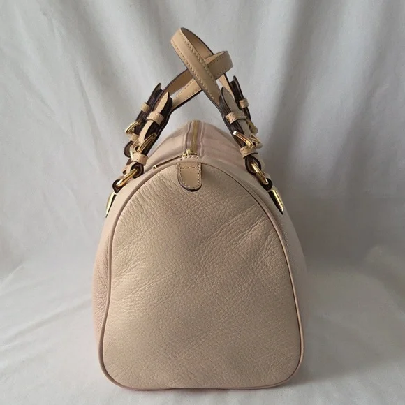 Michael Kors Pebble Leather Blush Grayson Satchel Handbag - Picture 4 of 16